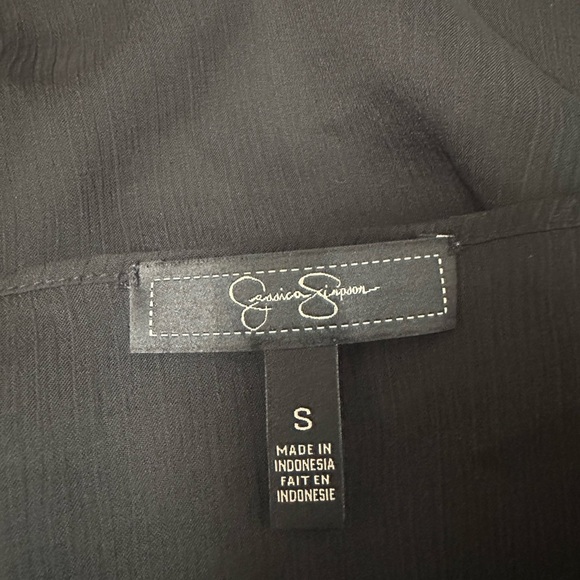 Jessica Simpson Black Sheer Ruffled Blouse - Picture 15 of 15